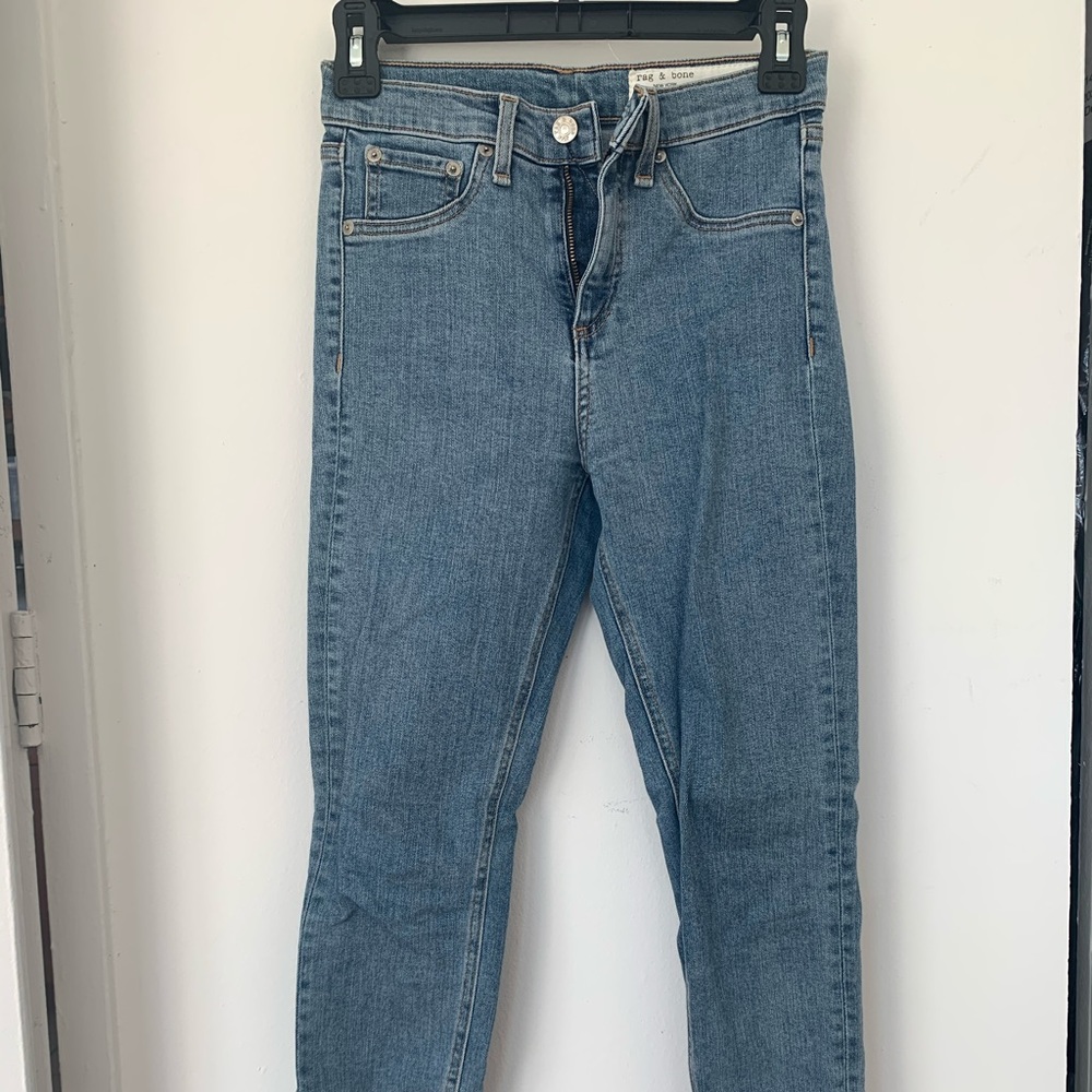 Light wash Rag & Bone skinny jeans